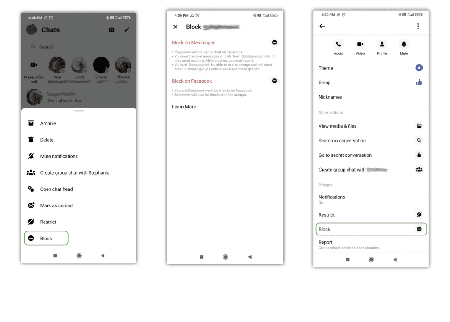 messenger step 1