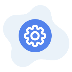 Settings icon over a cloud