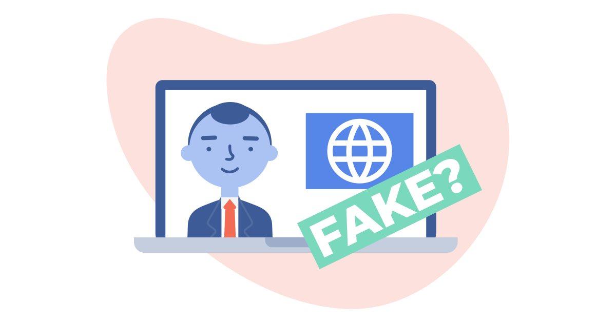 fake news icon on laptop