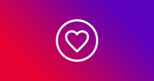 A heart in Instagram colours