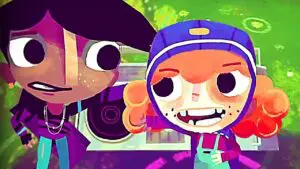 Screenshot of characters from Knights and Bikes game.