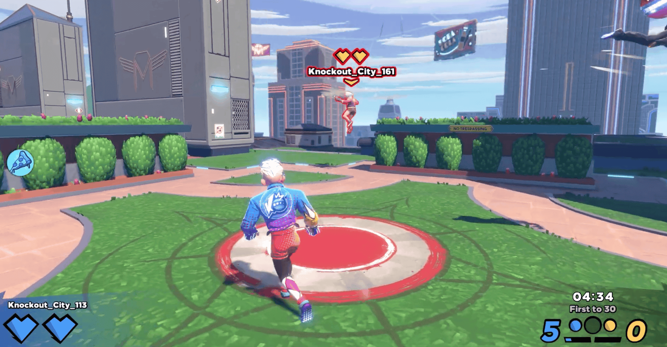 Screenshot of Knockout City gameplay.