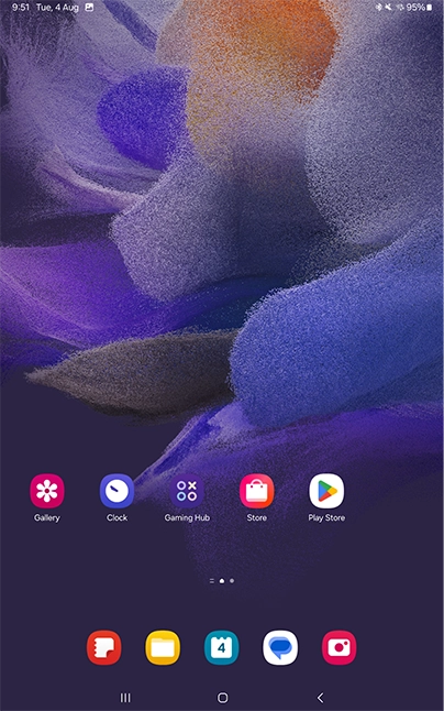 Android tablet homepage