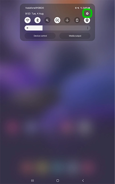 Android table drop down menu