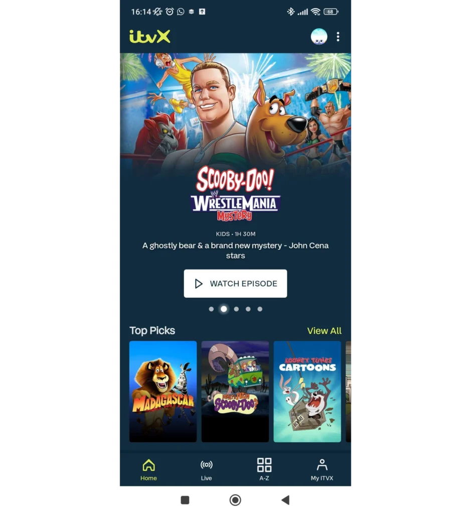ITVX child account