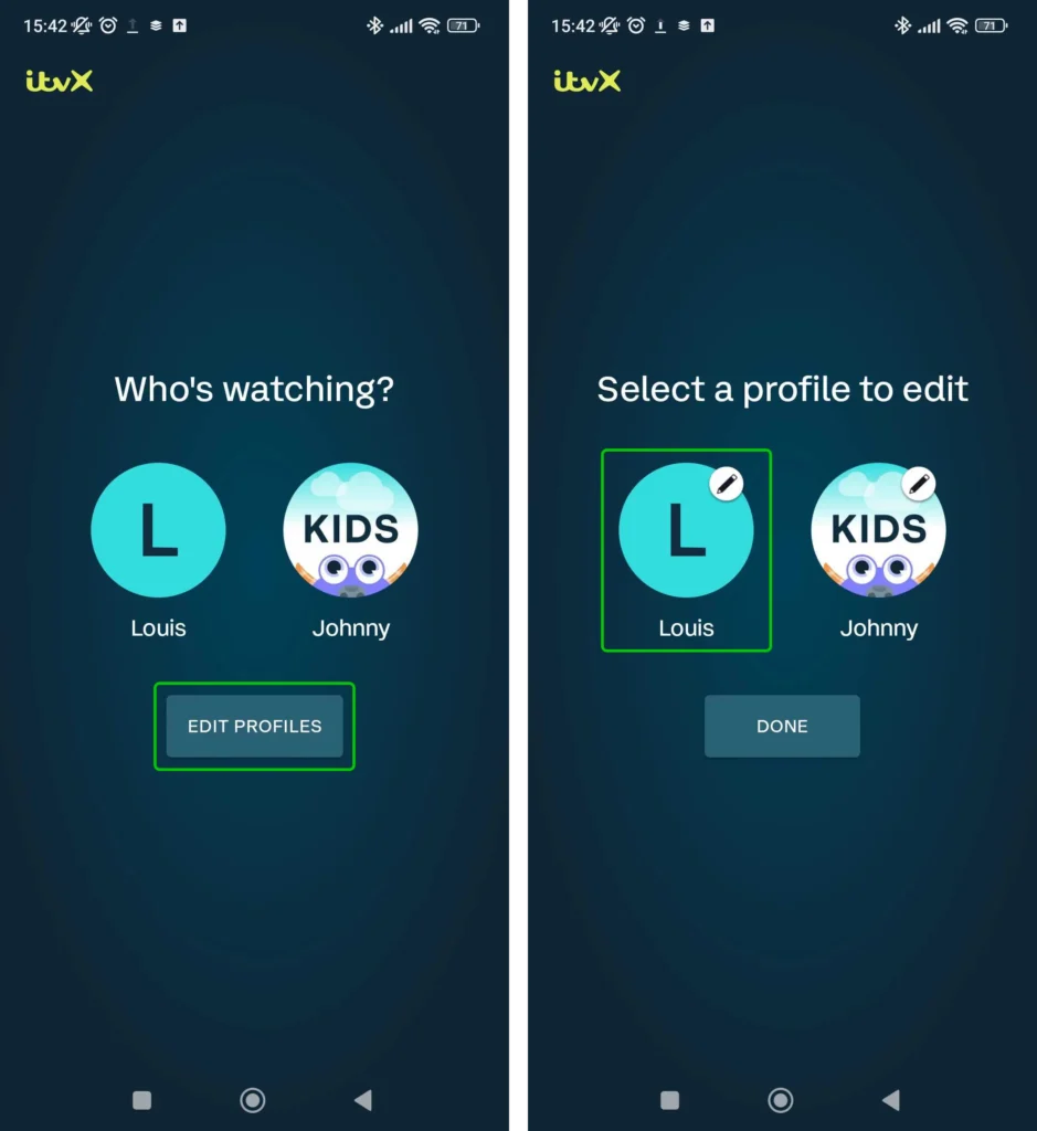 ITVX editing profile