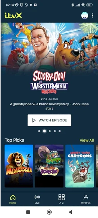 ITVX kids app