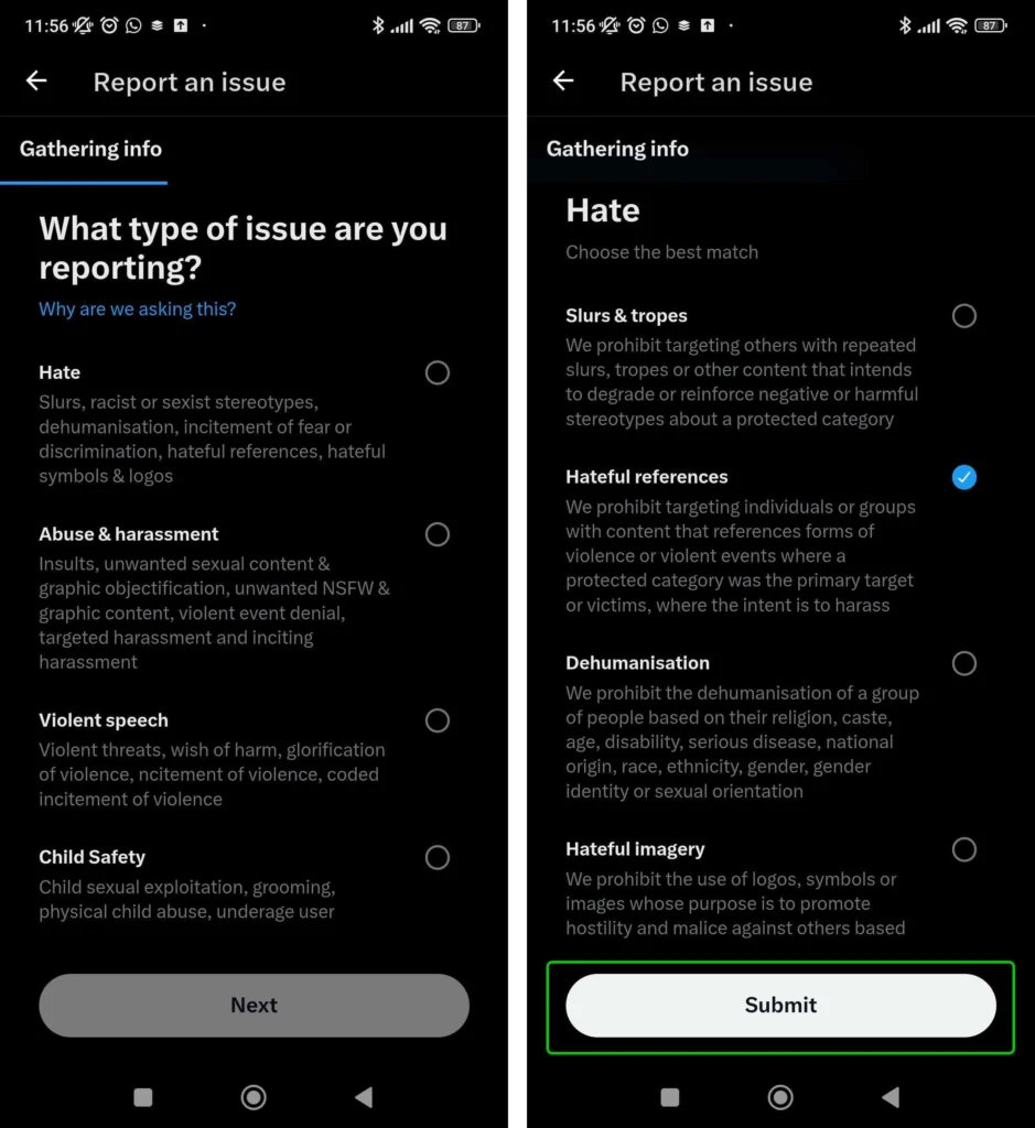 X blocking user reasons