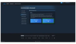 Screenshot of Family Management set up screen on Steam.