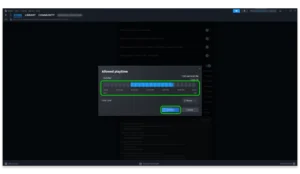 Screenshot of Steam play time limits showing how to set allowed times for gameplay.