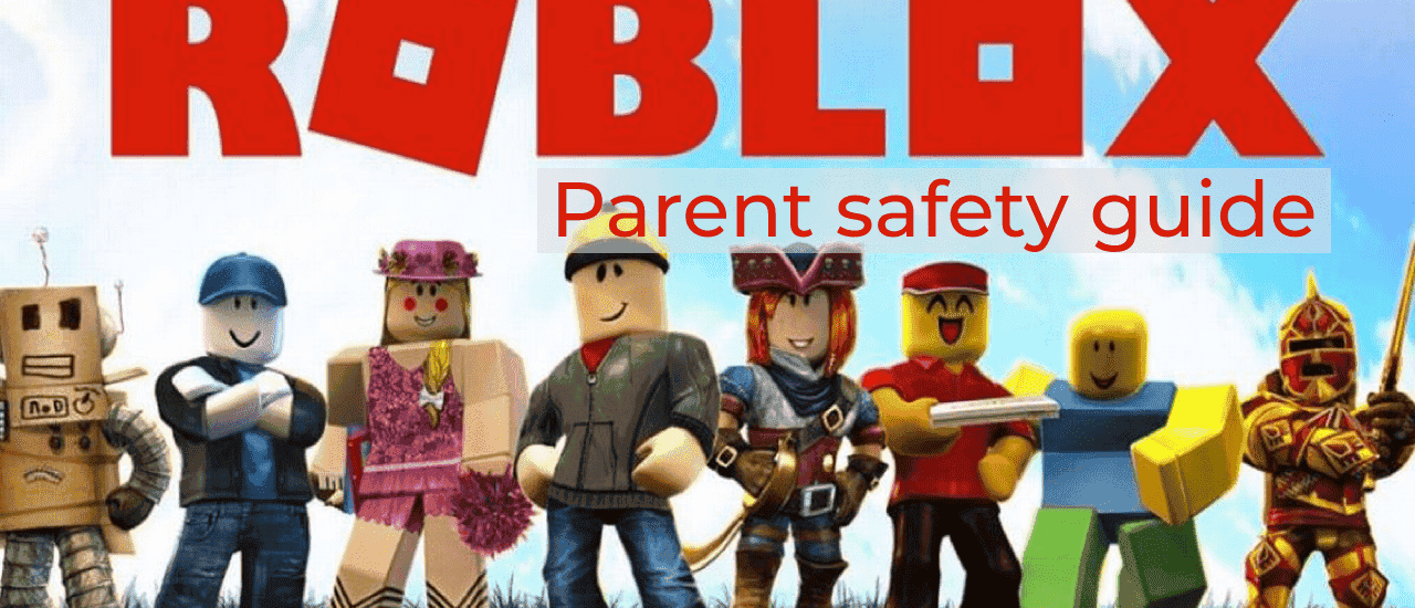 roblox logo with game characters