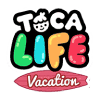 Icono de la aplicación Toca Life Vacation, diseñada para entretener a los niños.