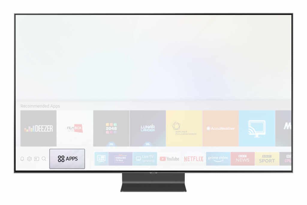 Samsung tv's apps-menu