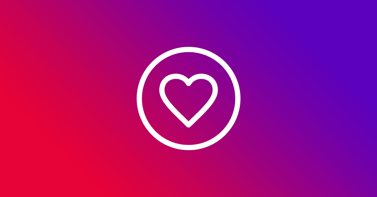 obraz logo serca na tle gradientu
