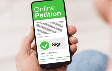 Online-Petition am Telefon