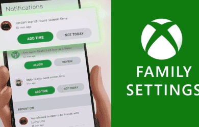 Xbox परिवार सेटिंग्स अनुप्रयोग