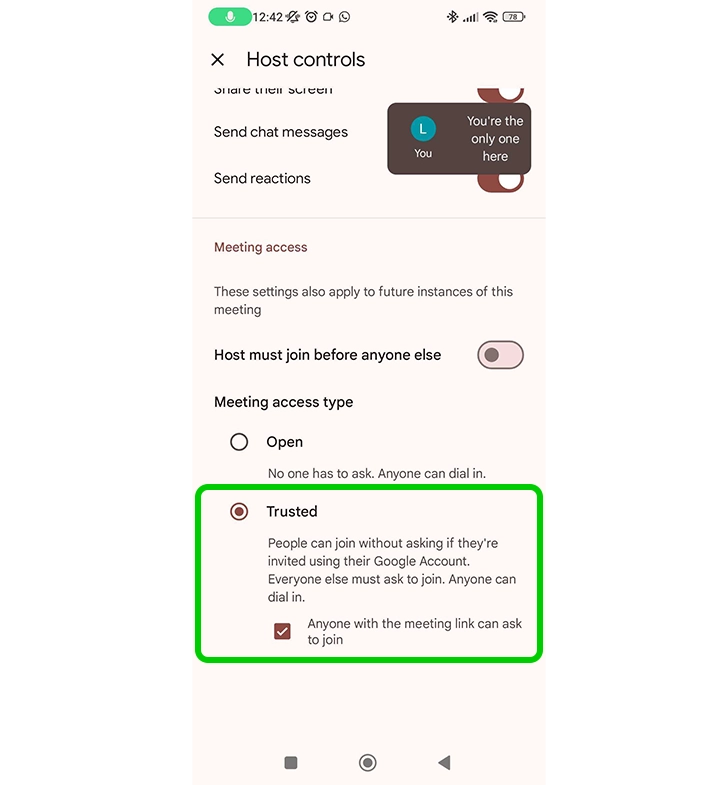 Google Meet PC access
