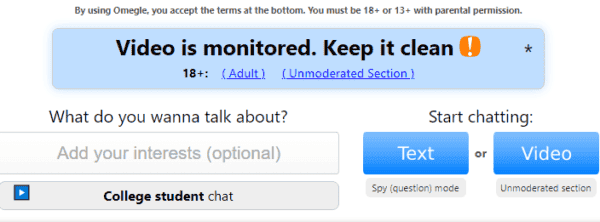 Monitored clean video it omegle is keep Omegle Lets