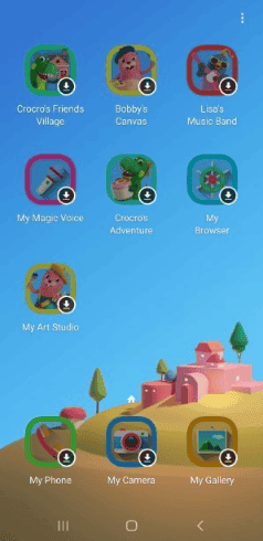 Schermata iniziale Samsung per bambini