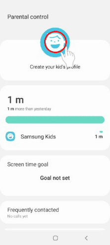 Schermo di controllo genitori per bambini Samsung