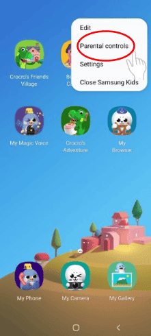 Samsung Kids menu kontroli rodzicielskiej