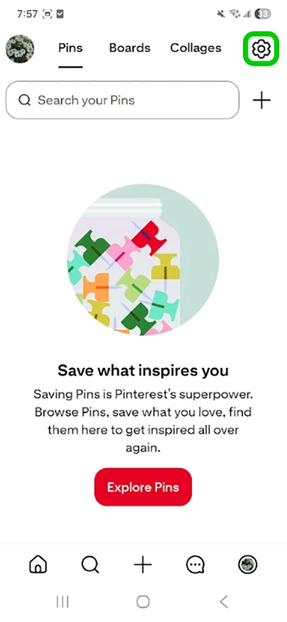 Pinterest profile