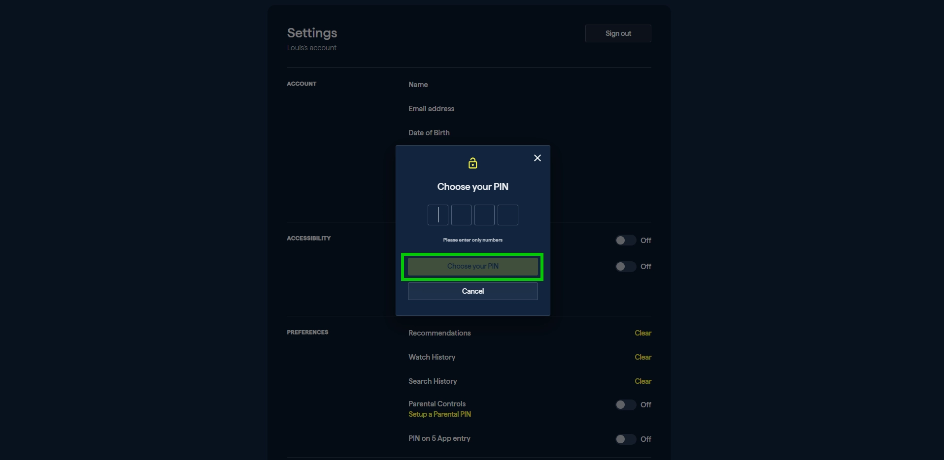 5 creating PIN