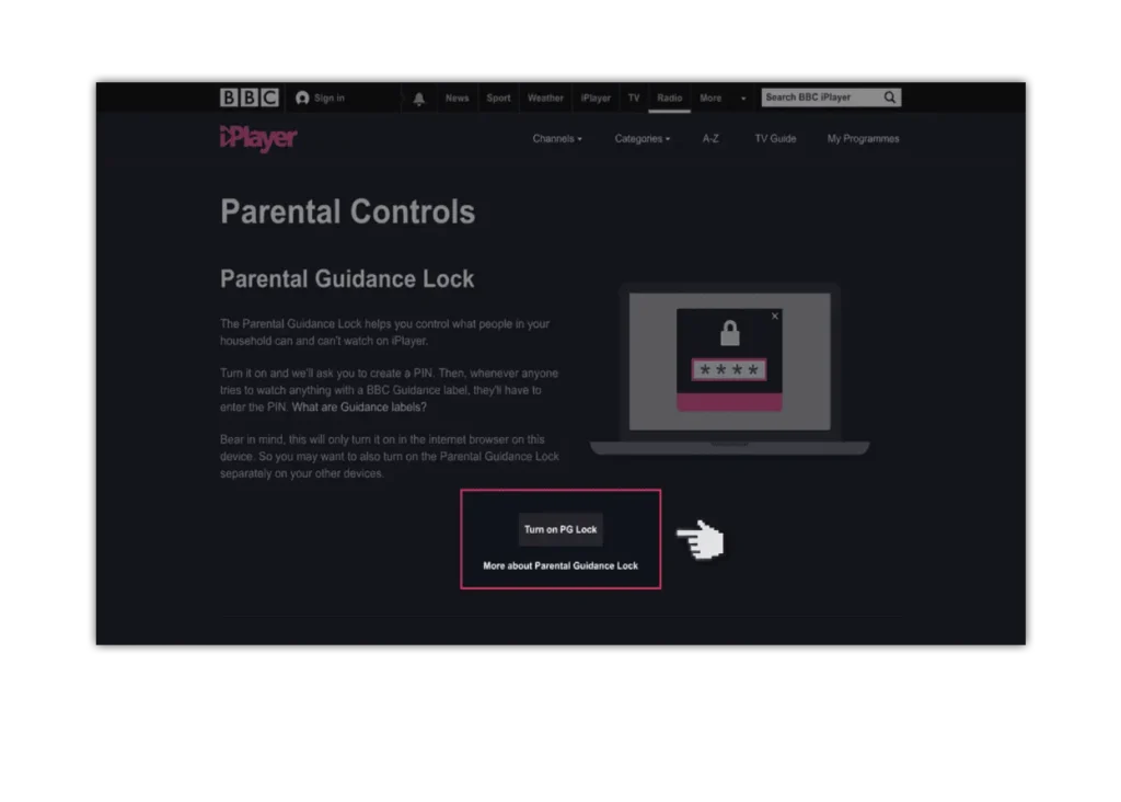 bbc-iplayer-родительское руководство-блокировка-шаг-1
