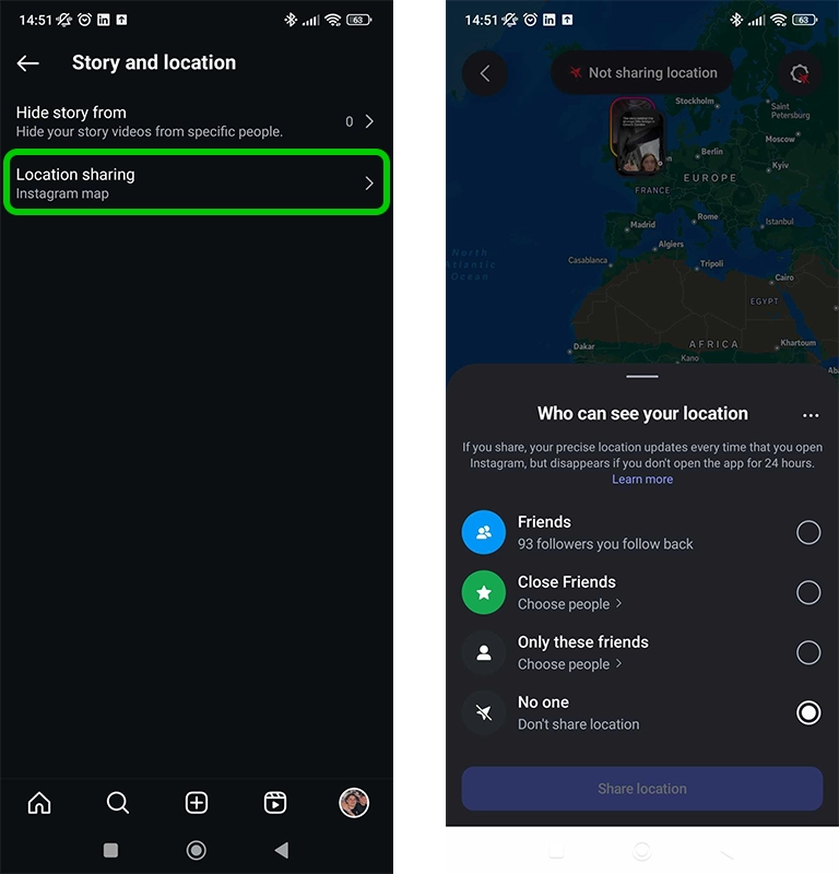 Instagram location parental controls 2