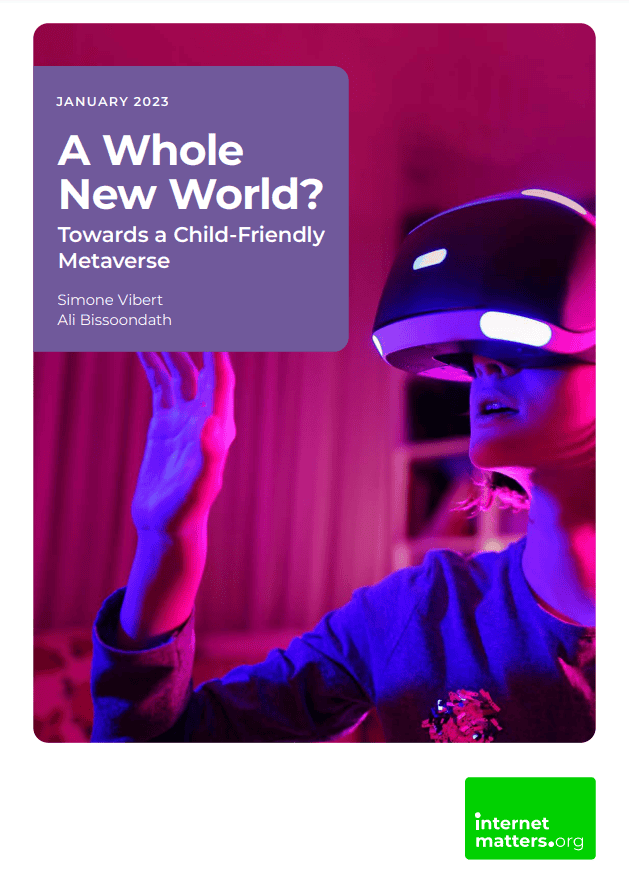 Front cover of the Whole New World metaverse report