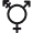Pequeno ícone do símbolo transgênero.