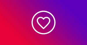A heart in Instagram colours