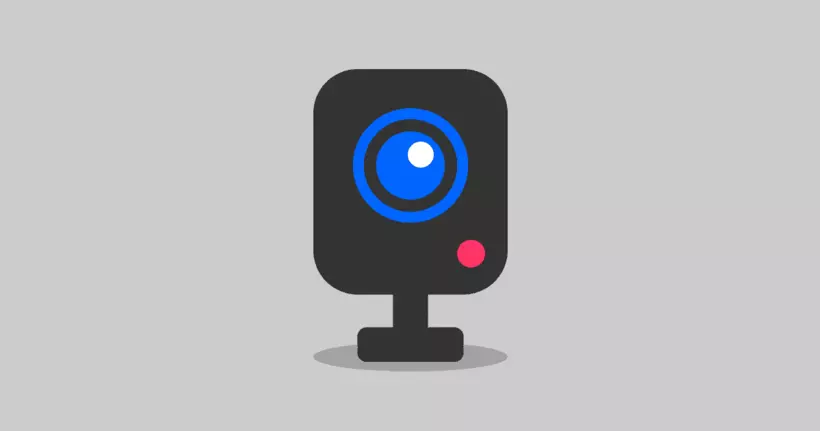 Una webcam utilizzata per lo streaming live o il vlogging.