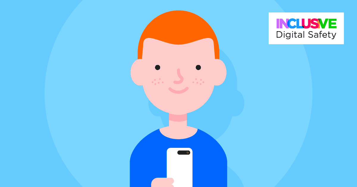 A child on their phone