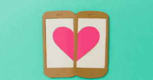 Image of a heart on phone