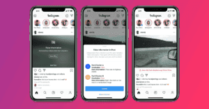 Three instagram screenshots