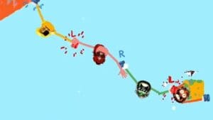 Screenshot of Heave Ho family friendly gameplay.