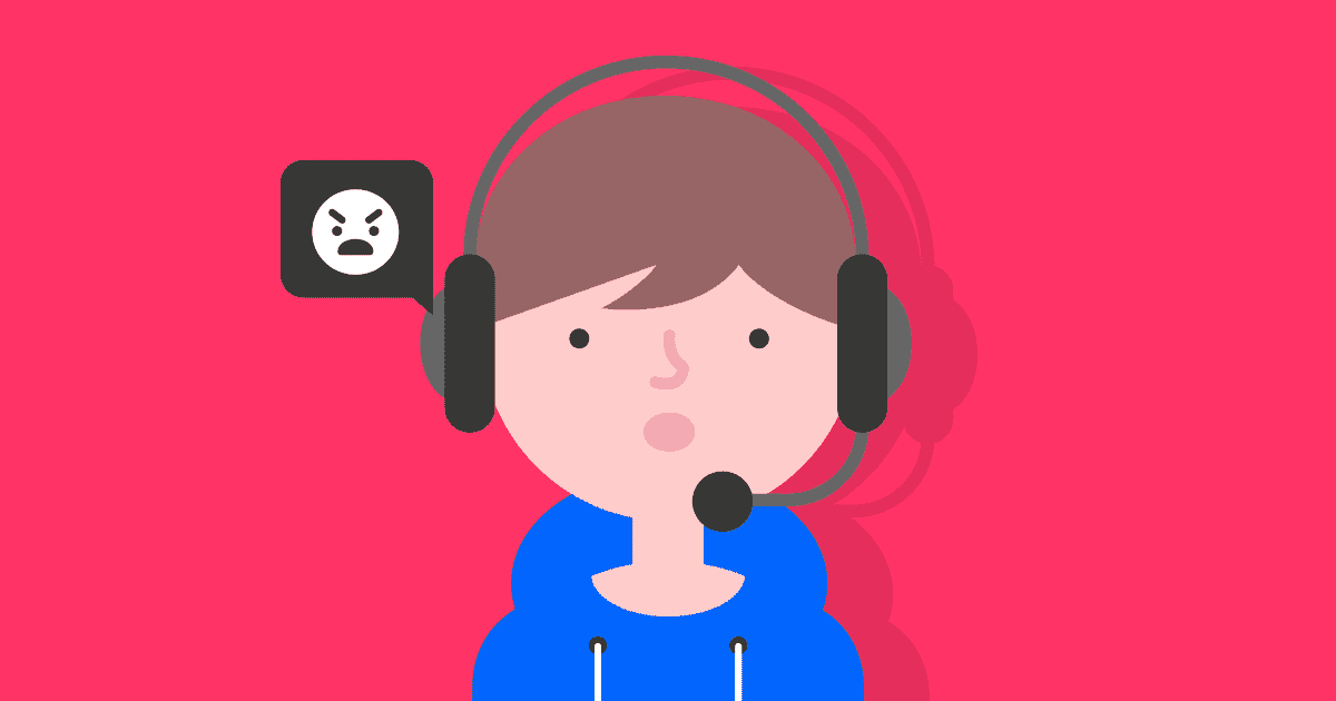 A child wears a gaming headset with a shocked expression and a cyberbullying icon.
