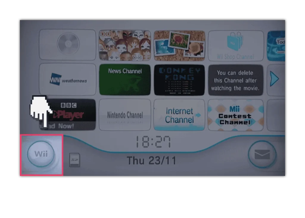 Wii step 1