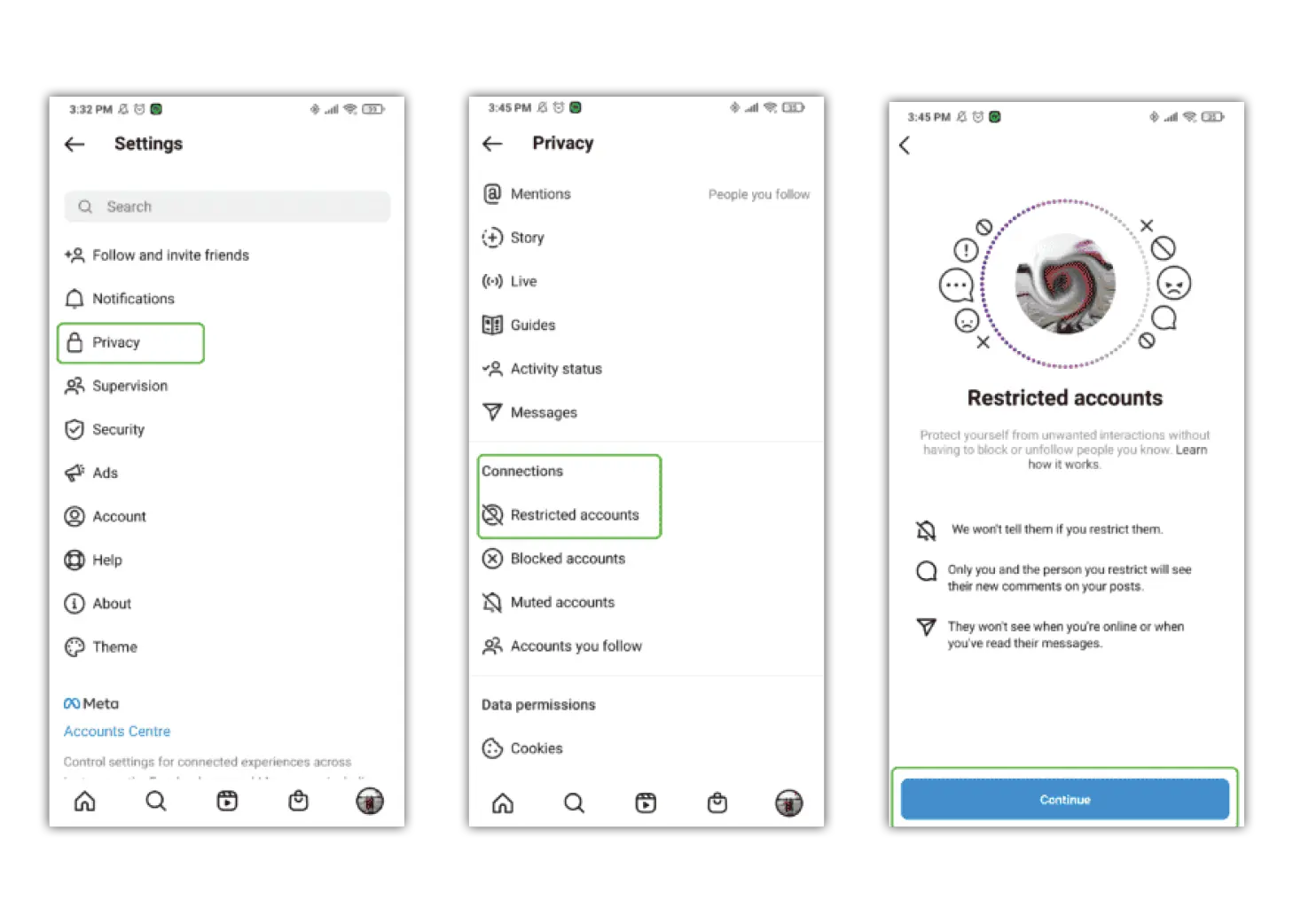 How to restrict an account on Instagram