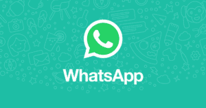 WhatsApp logo on green background