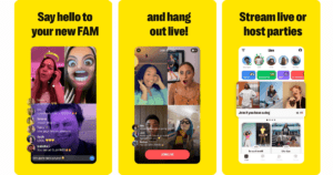 Screenshots of Yubo experiences.