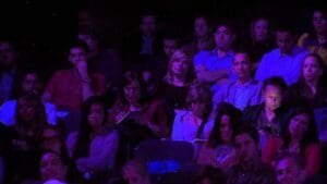 A part of the crowd in a TEDx talk