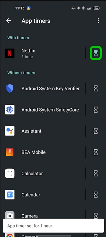 Android app timer 1