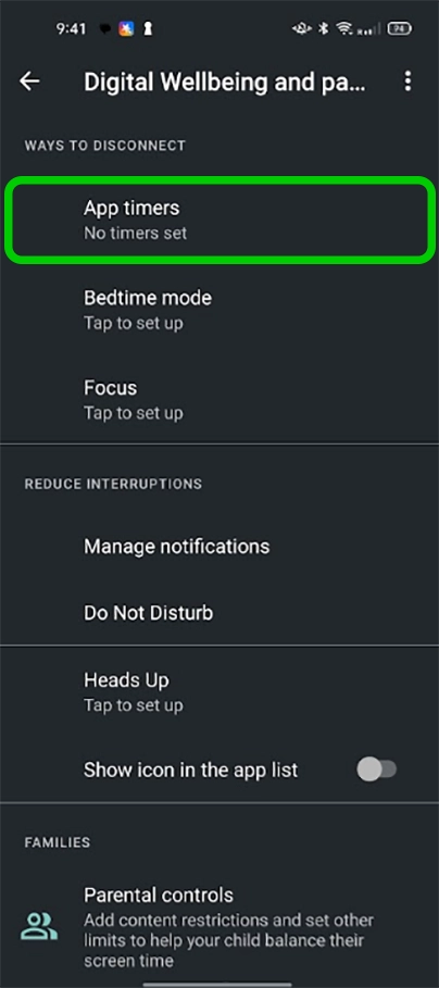 Android settings 2