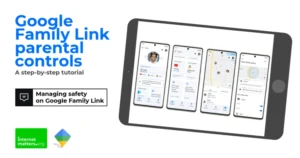 Screenshot of Google Family Link parental controls video title screen.