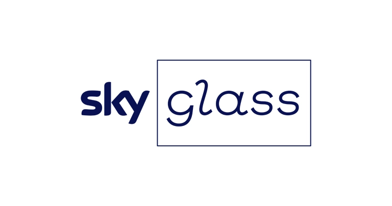 Sky Glass logo on a white background.
