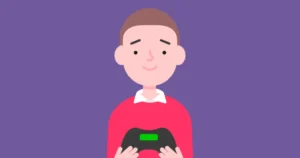 Image of 6-10-year-old playing video games.