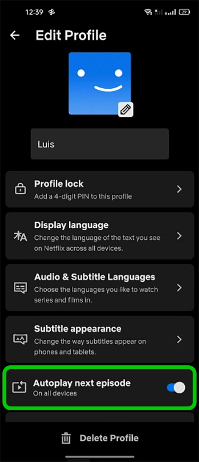 Netflix autoplay