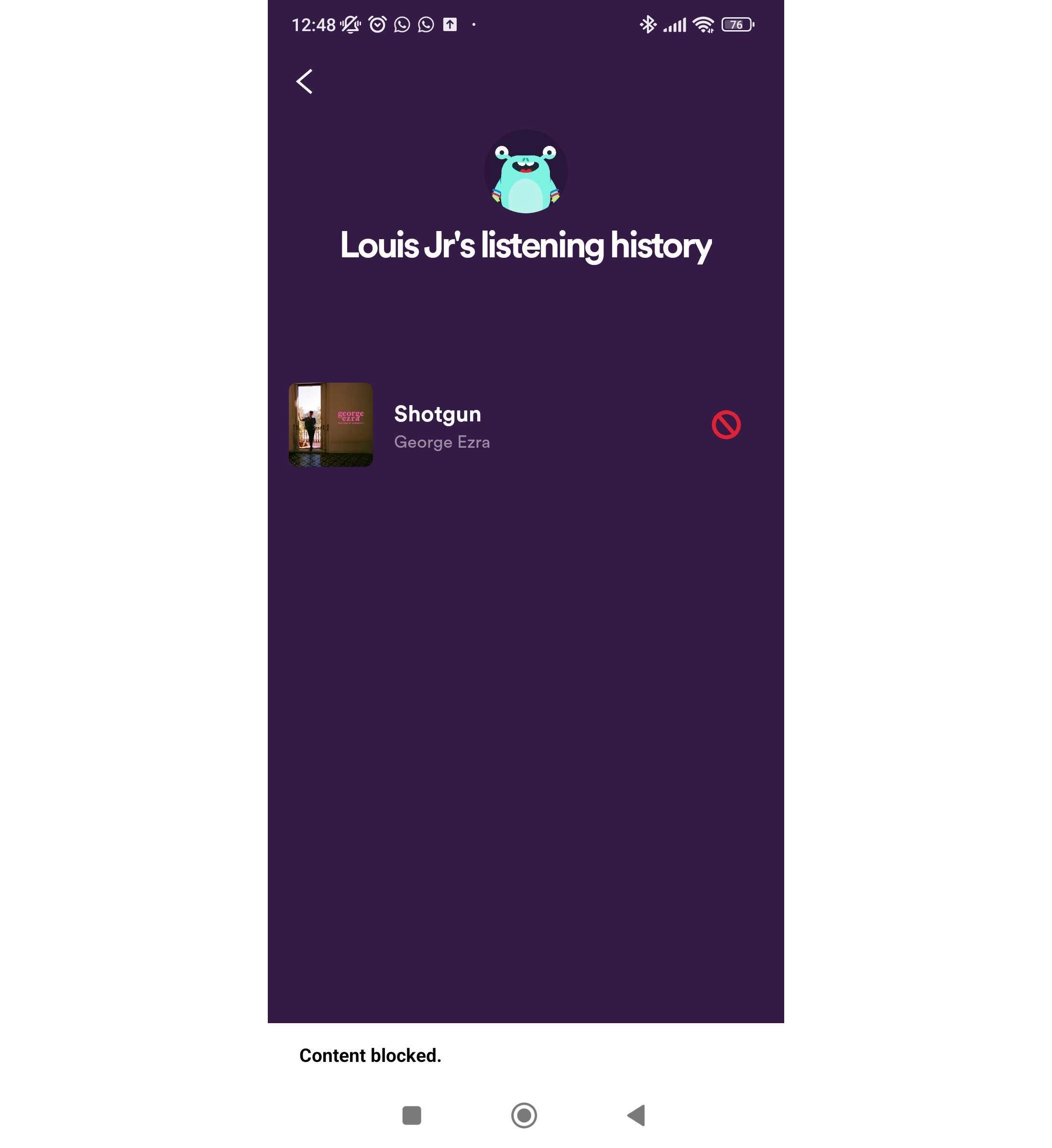 Blocked content